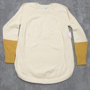 Anthropologie Rebekah Tunic Sweater Ivory Soft Long Sleeves Size XL NWTS